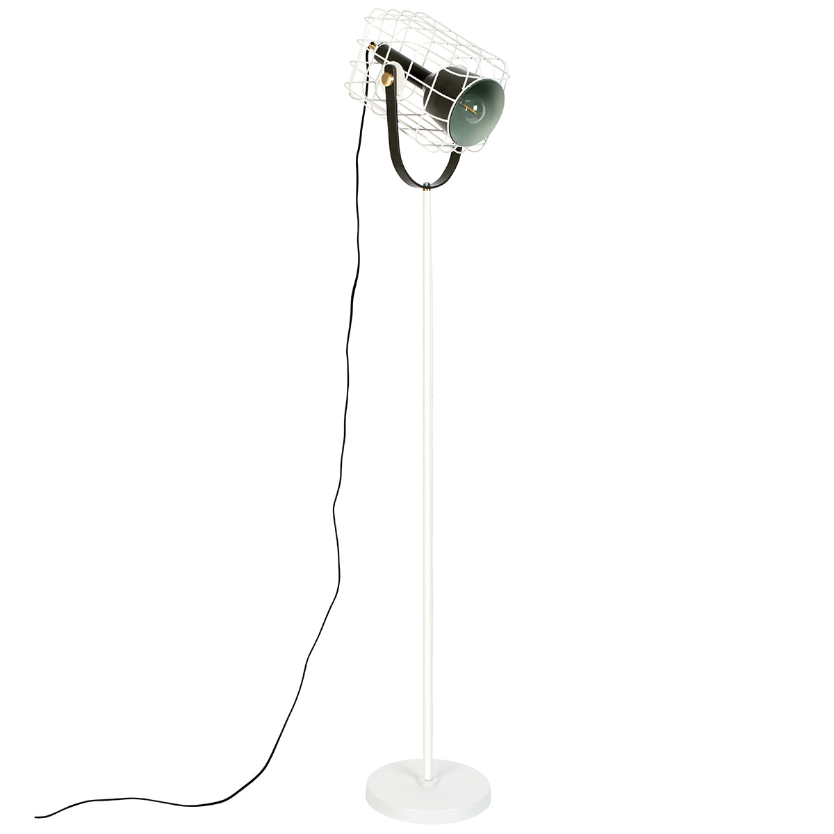 Cage White Floor Lamp