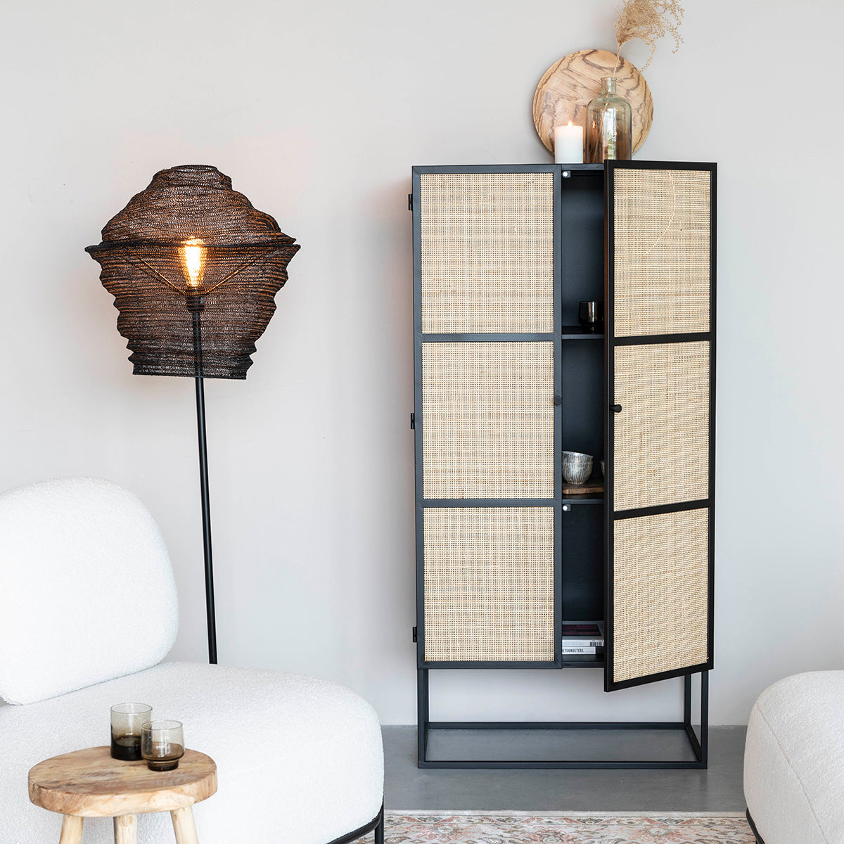 Guuji High 2 Doors Cabinet - WOO .Design