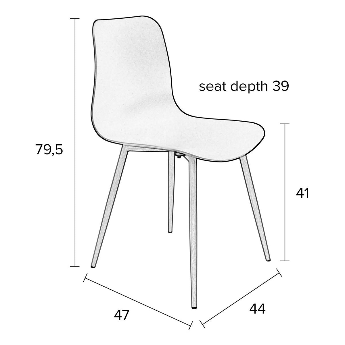 Leon All Beige Chair (2/Set)