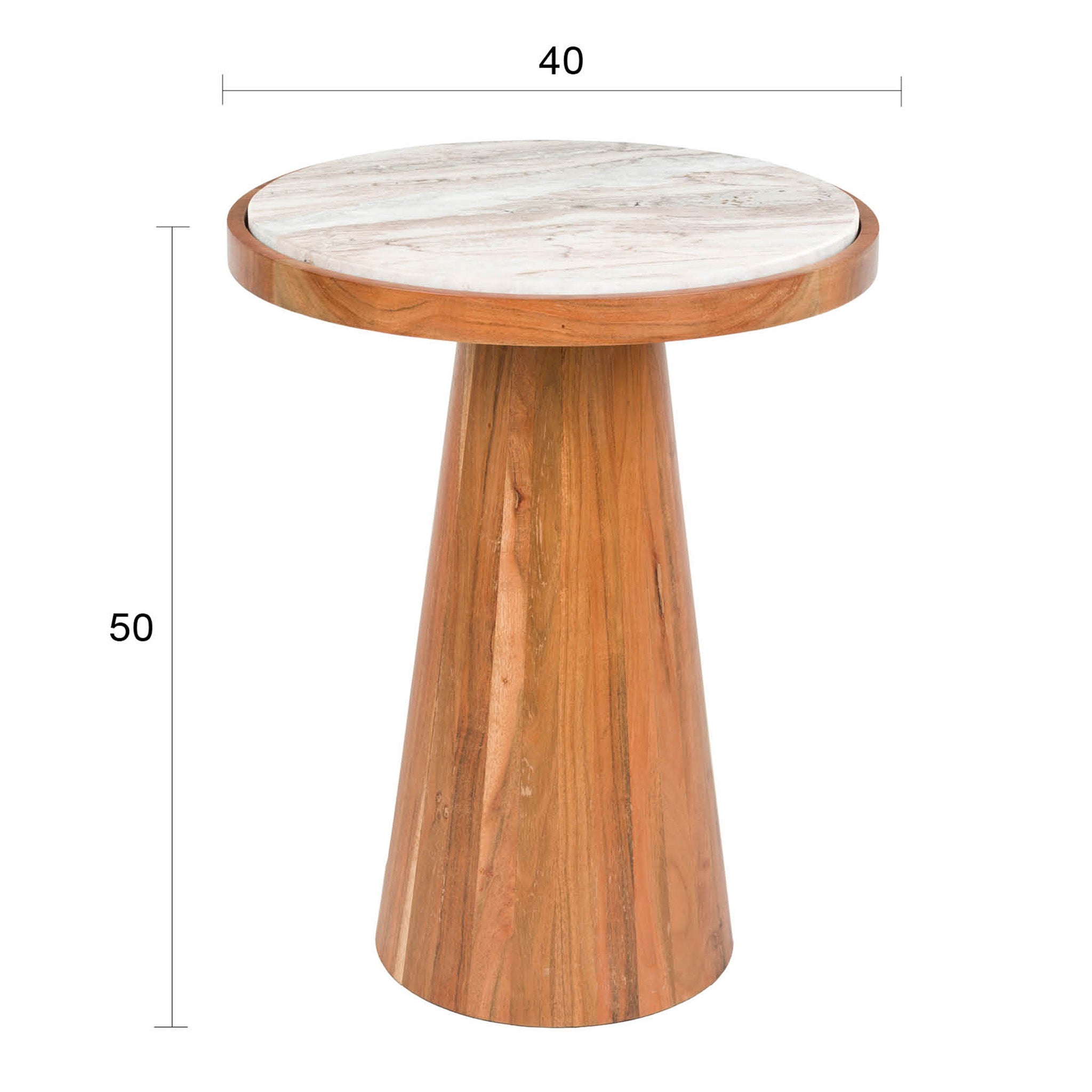 Mees Acacia Wood Side Table