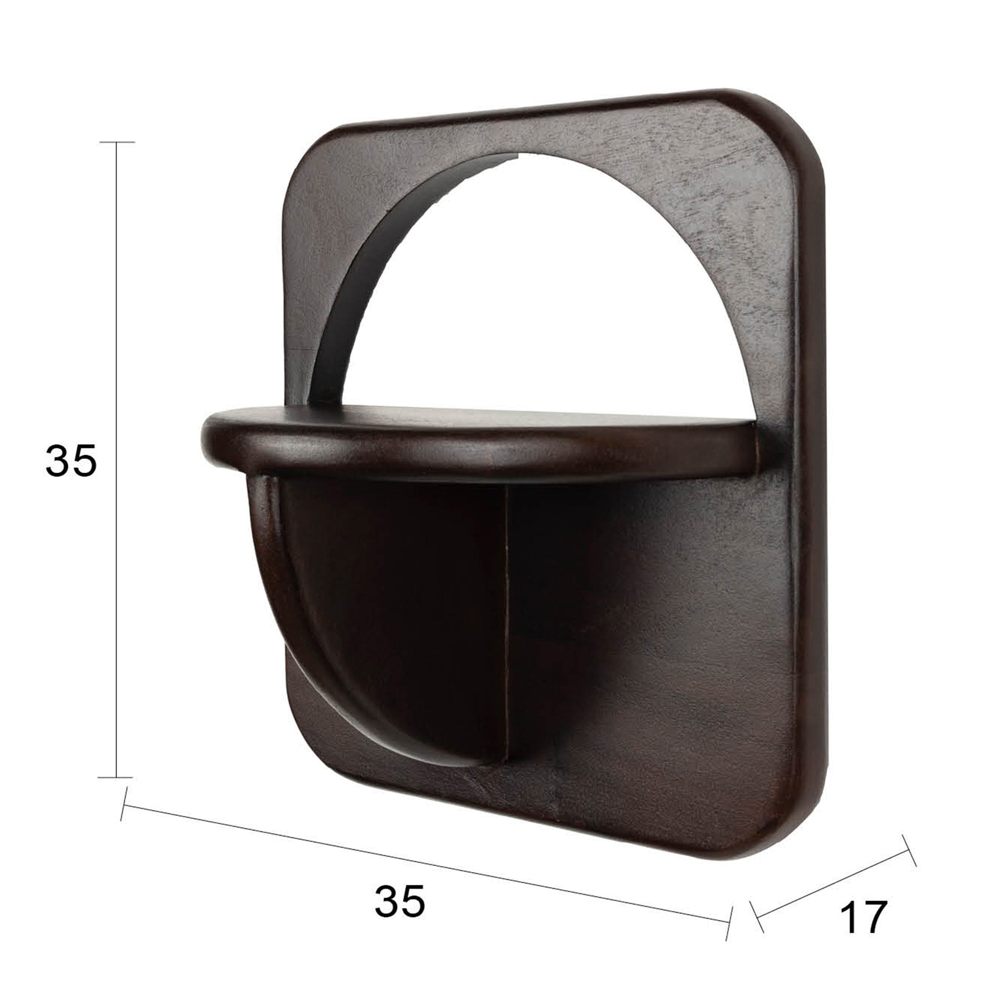 Ollie Acacia Wood Wall Shelf