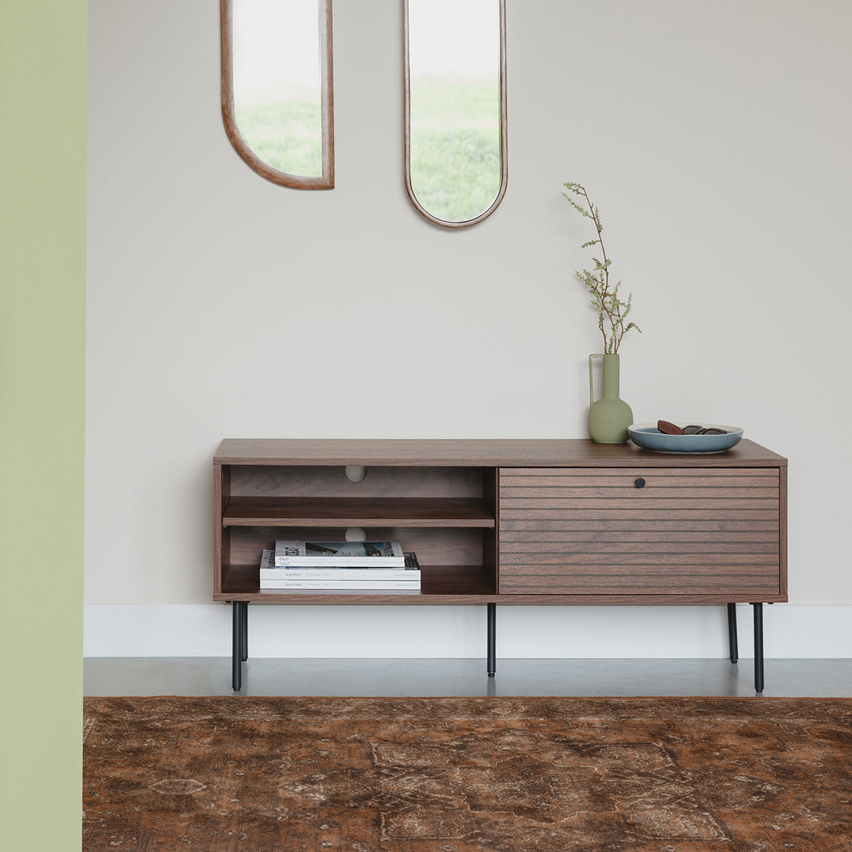 Stripes Brown Low Sideboard