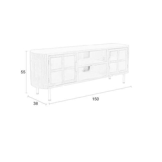 Yaz Brown Low Sideboard