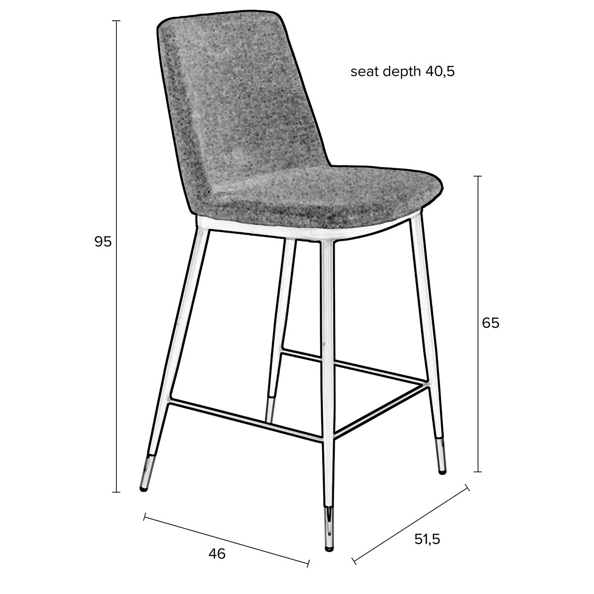 Lionel Counter Stool - WOO .Design