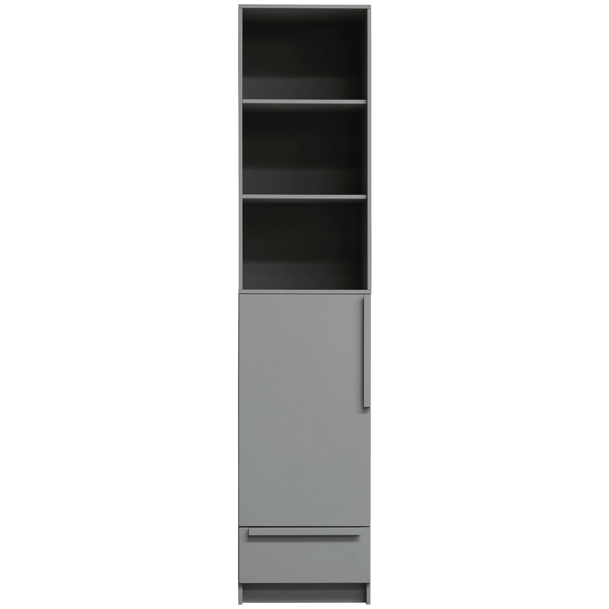 Pure Concrete Grey 1 Door Split Wardrobe - WOO .Design