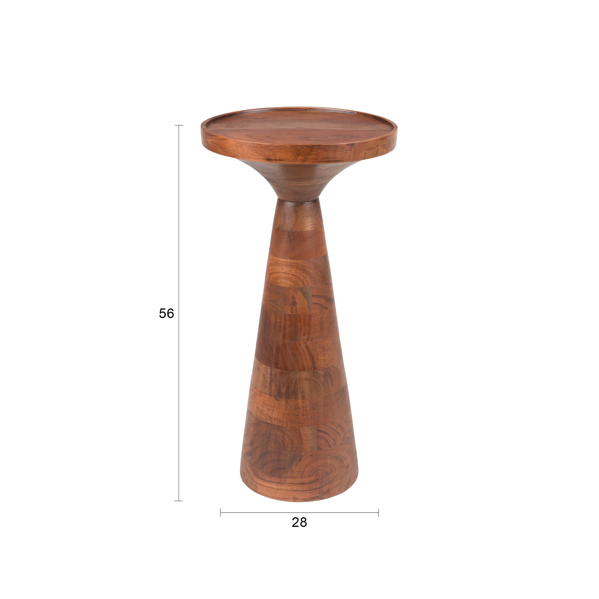 Floss Walnut Acacia Wood Side Table