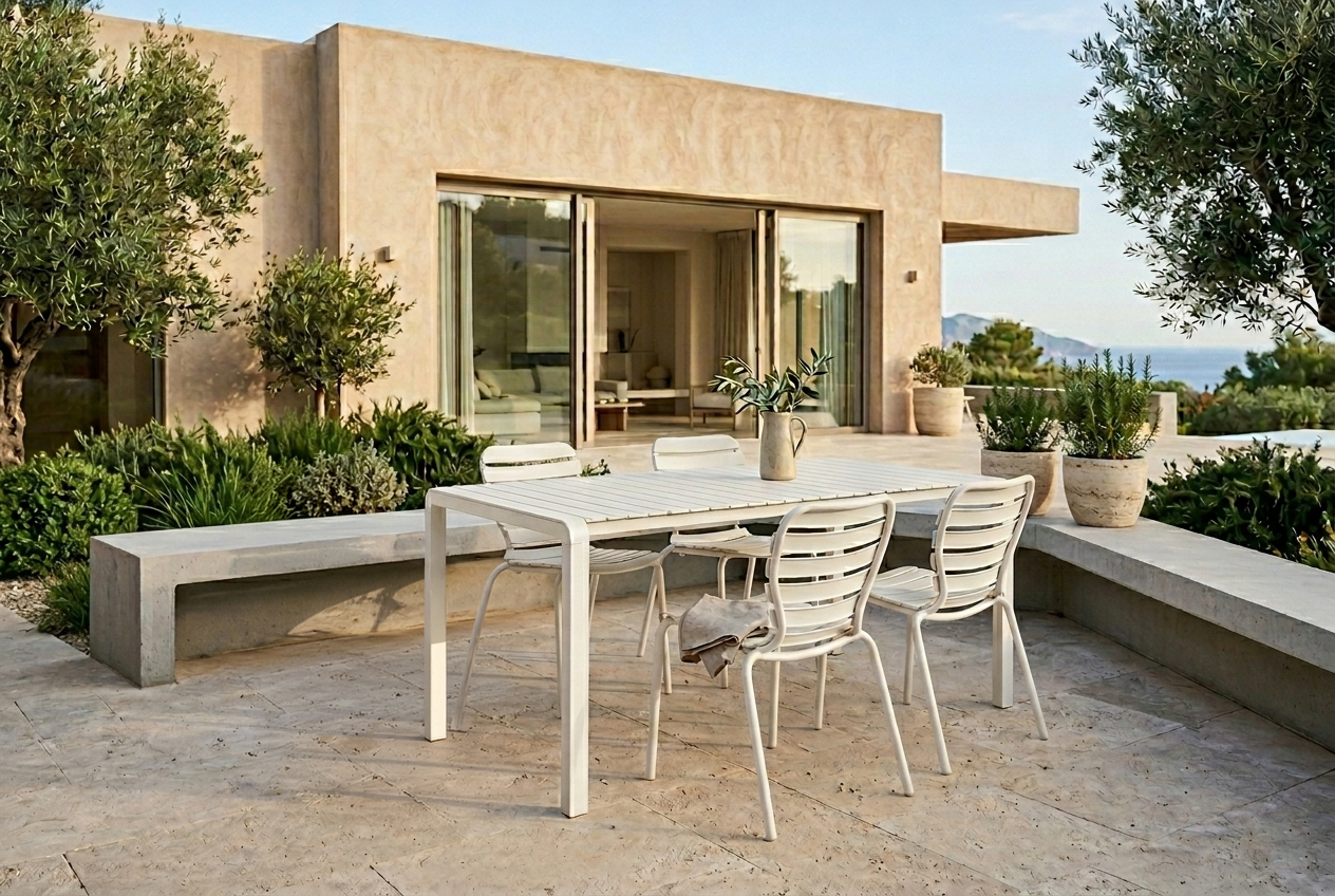 Vondel 168.5 Garden Table Set with Chair