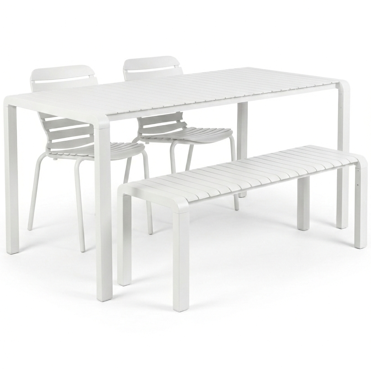 Vondel 168.5 Garden Table Set with Chair and Bench
