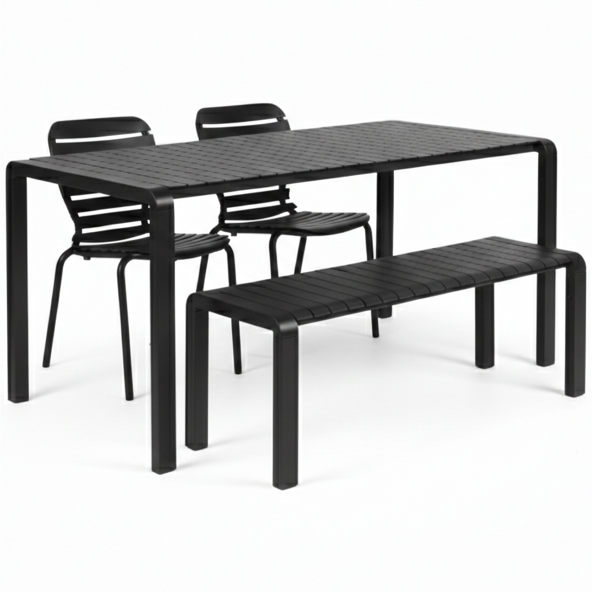 Vondel 168.5 Garden Table Set with Chair and Bench