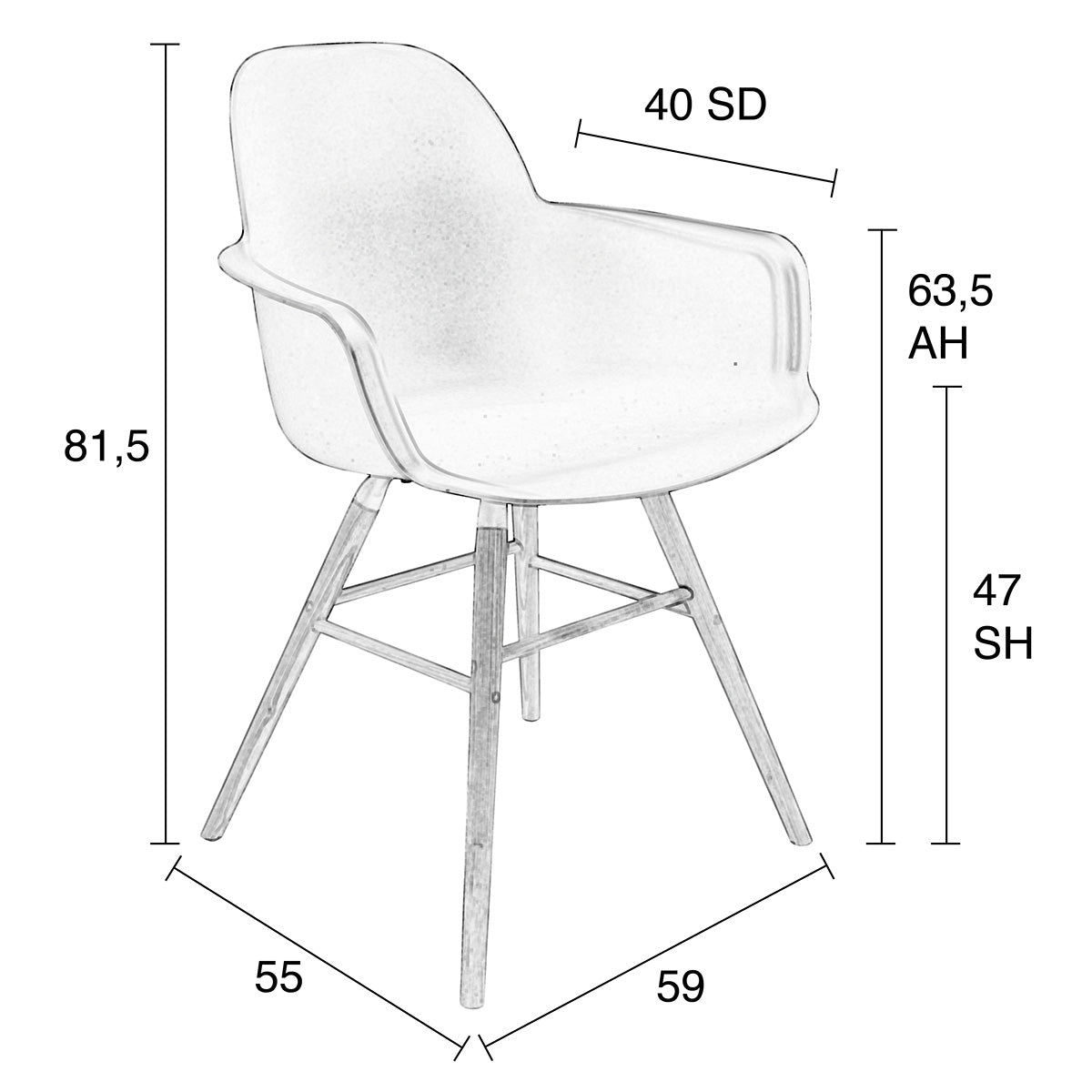 Albert Kuip Armchair (2/Set)