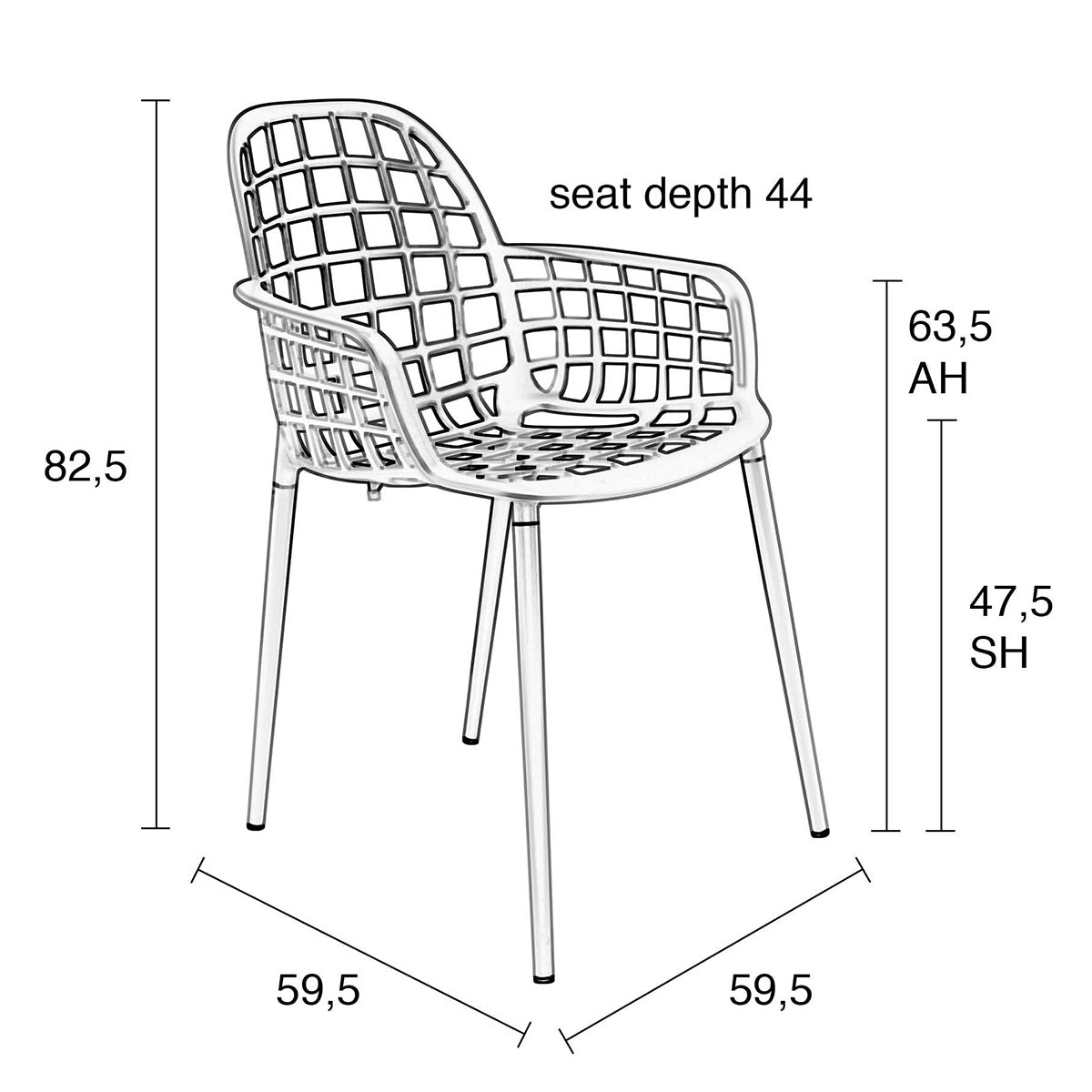 Albert Kuip Garden Armchair (2/Set)