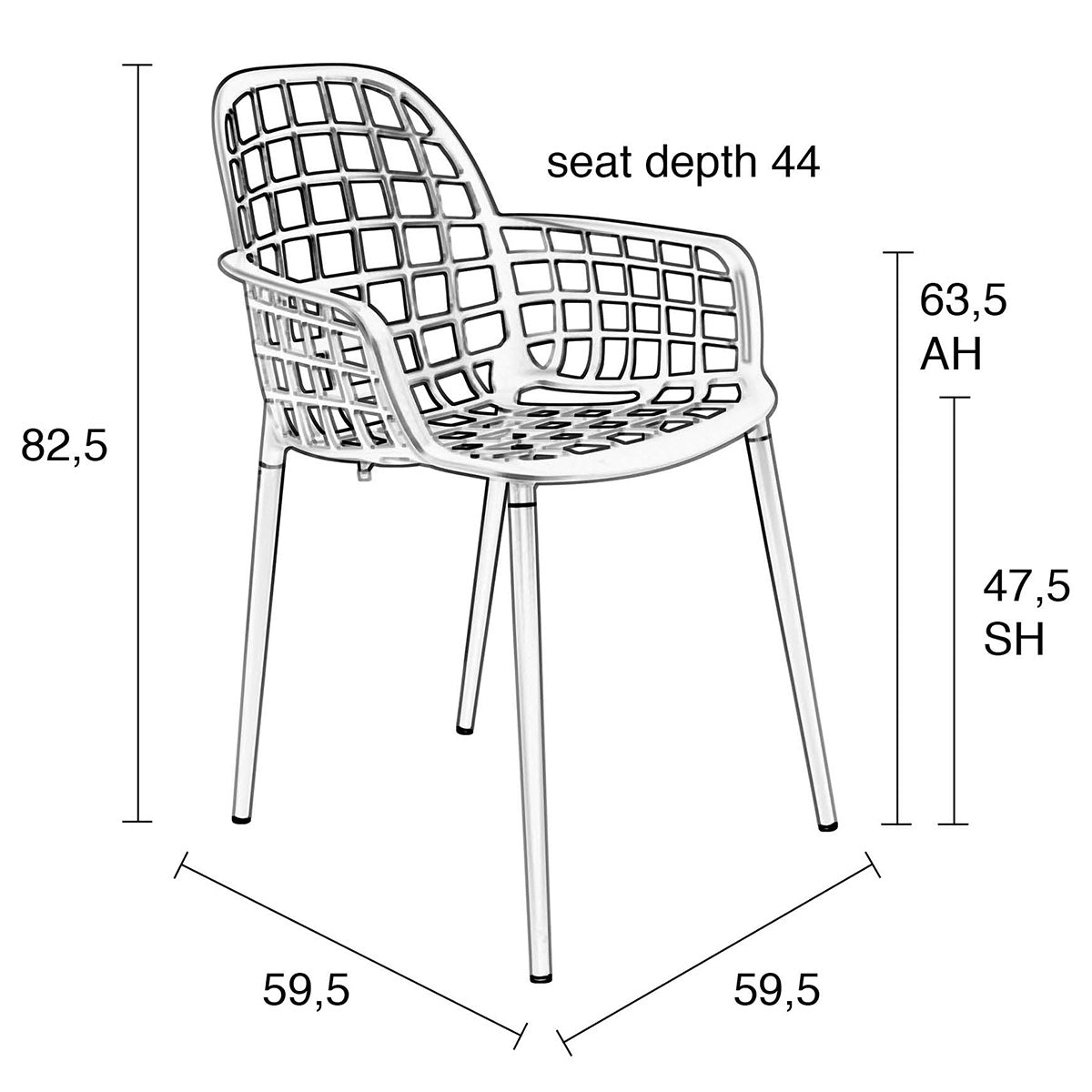 Albert Kuip Garden Armchair (2/Set)