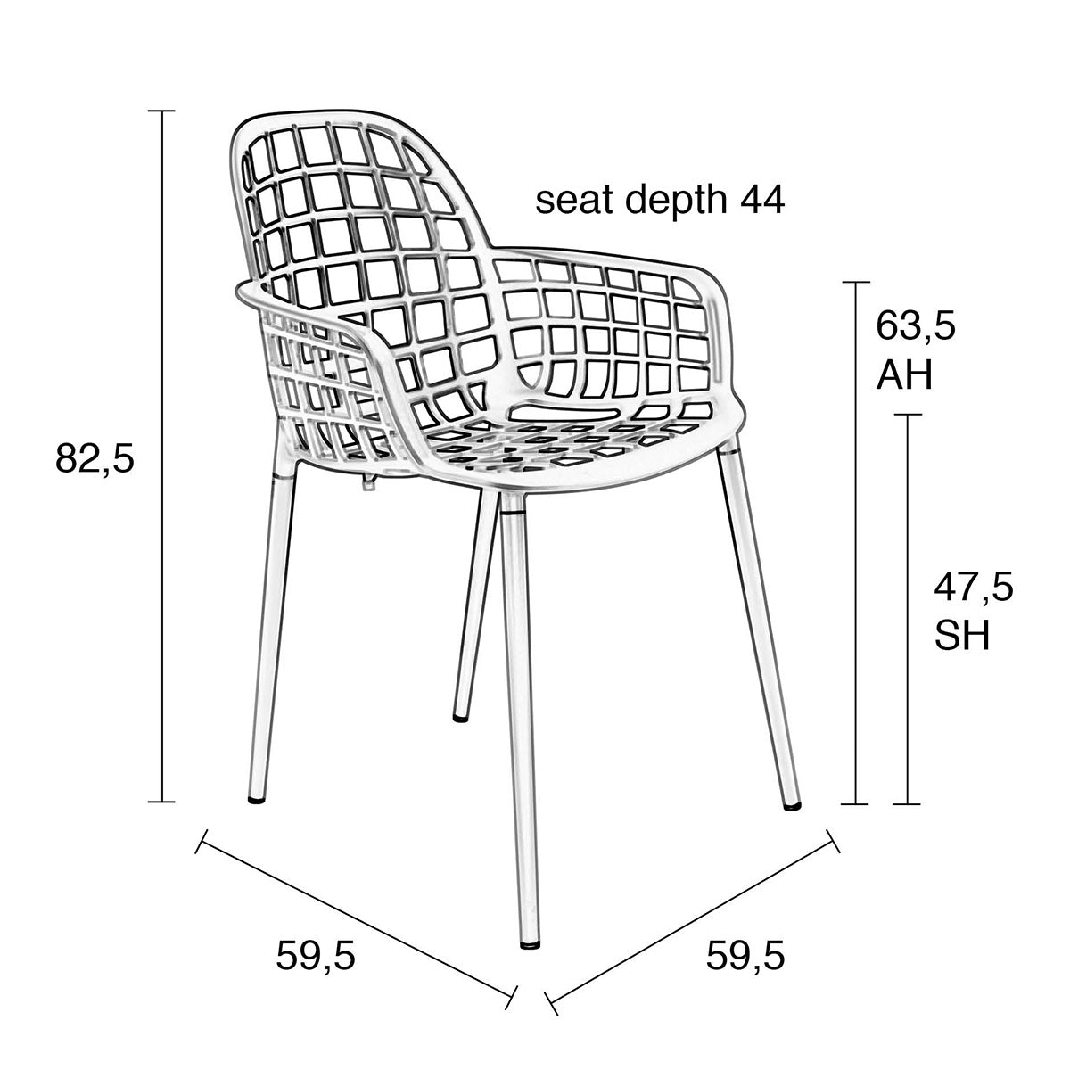 Albert Kuip Garden Armchair (2/Set)