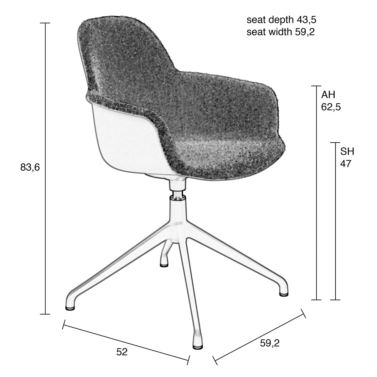 Albert Kuip Swivel Armchair (2/Set)