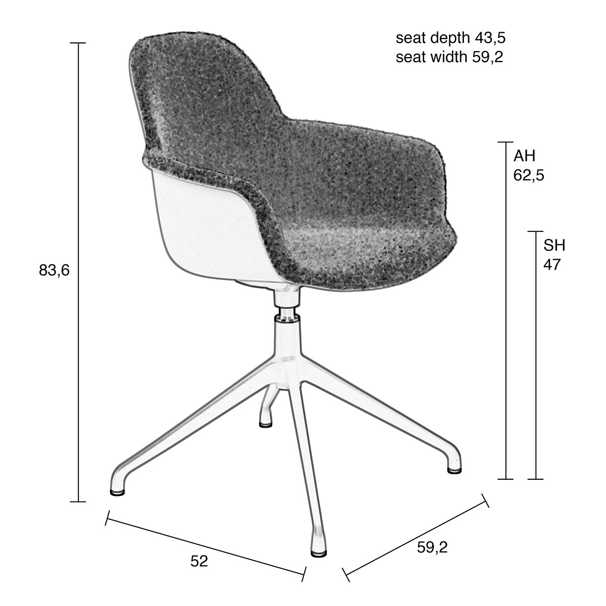 Albert Kuip Swivel Armchair (2/Set)