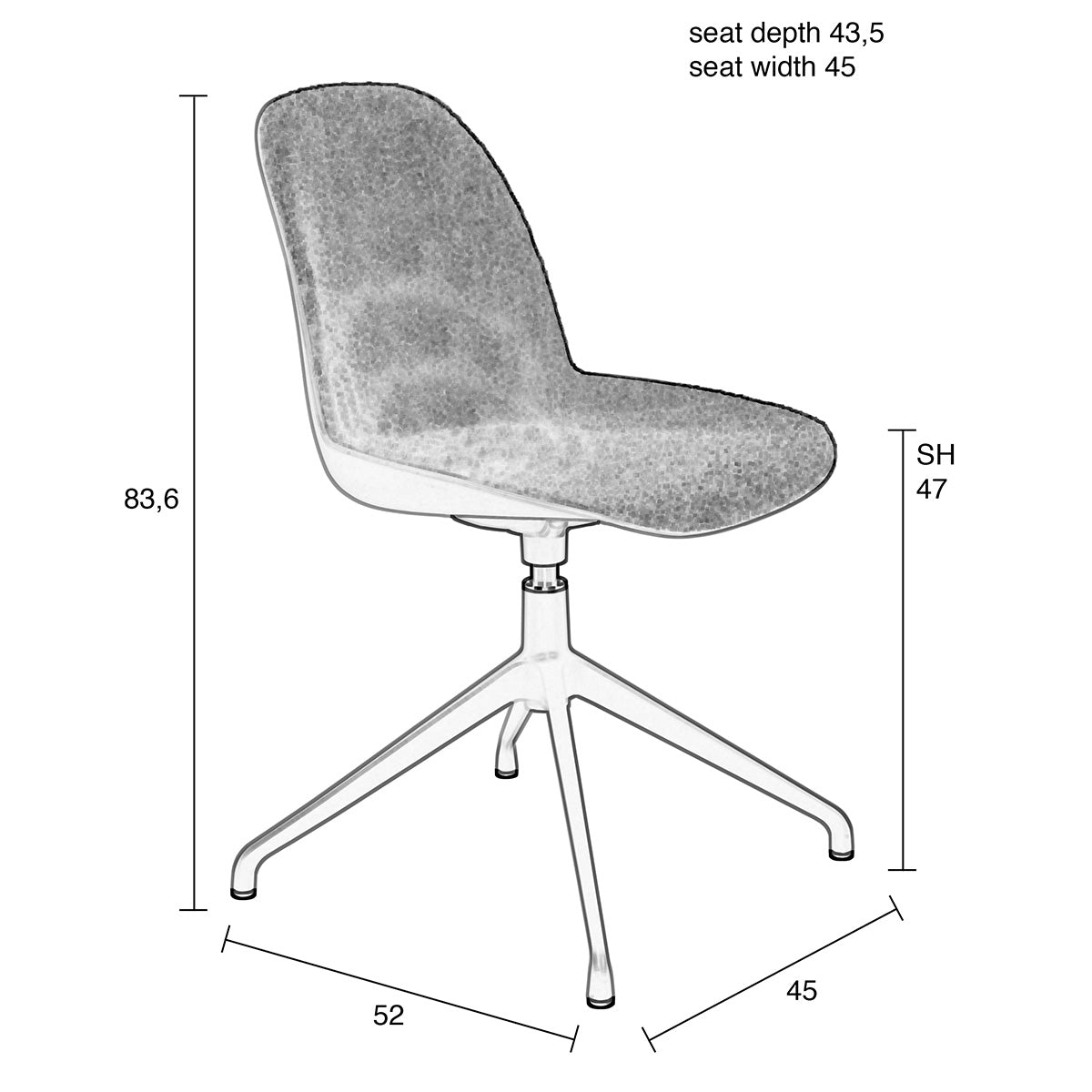 Albert Kuip Swivel Chair (2/Set)