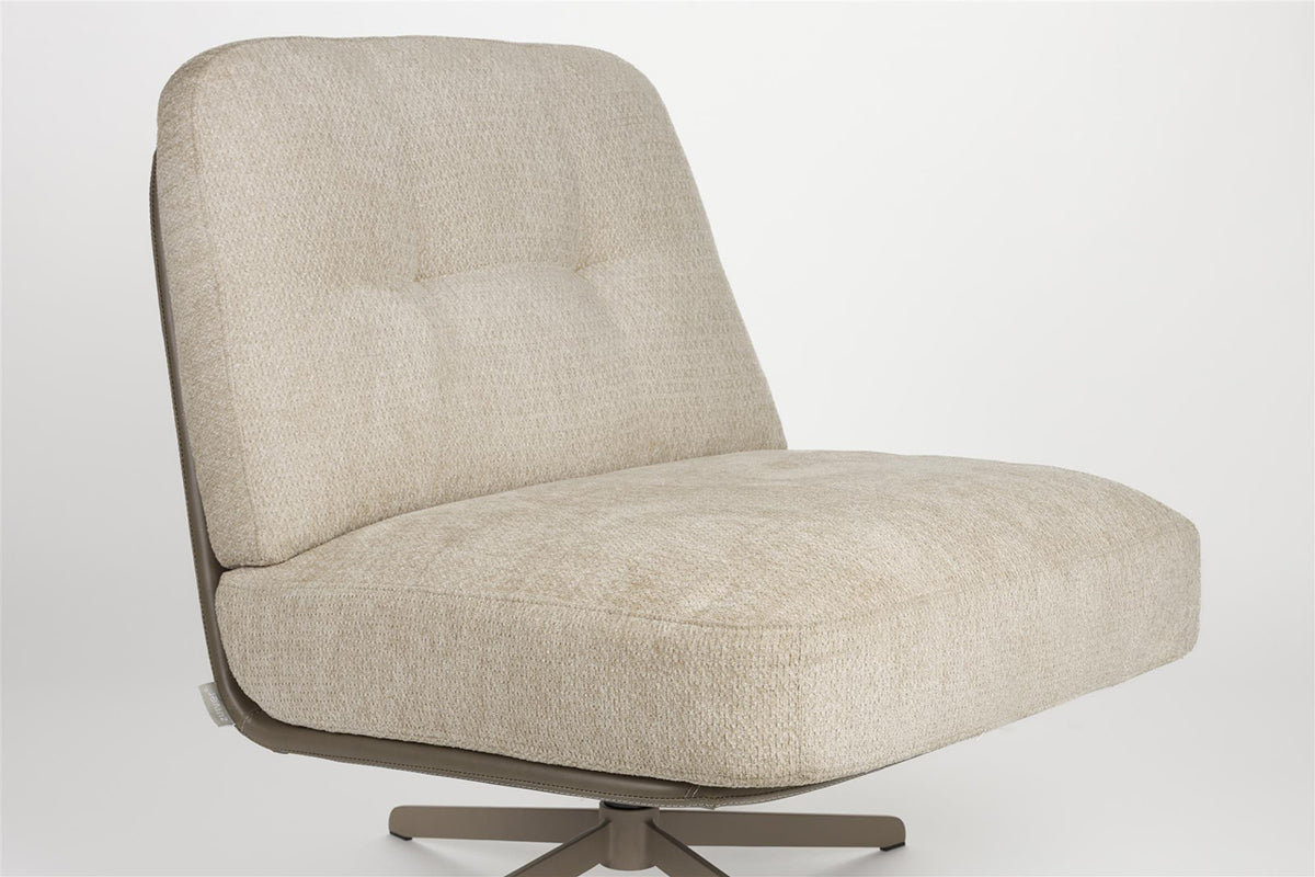 Benjamin Beige Swivel Lounge Chair