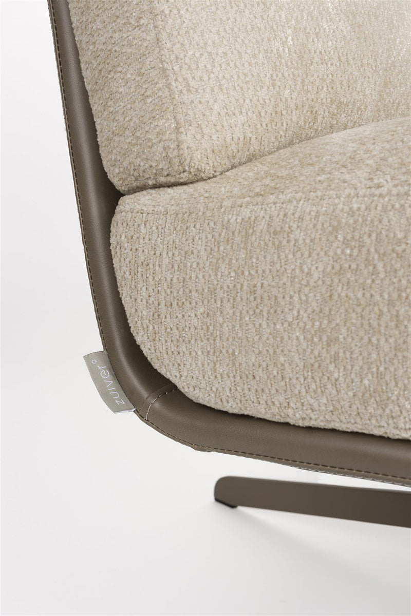 Benjamin Beige Swivel Lounge Chair