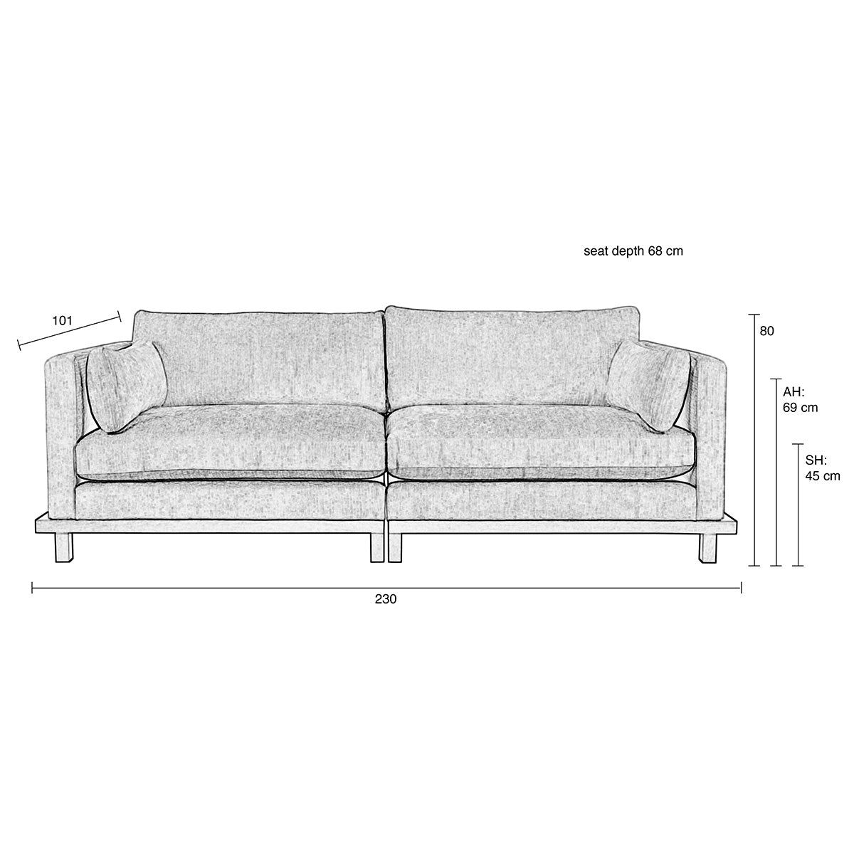 Blossom 3 Seater Sofa