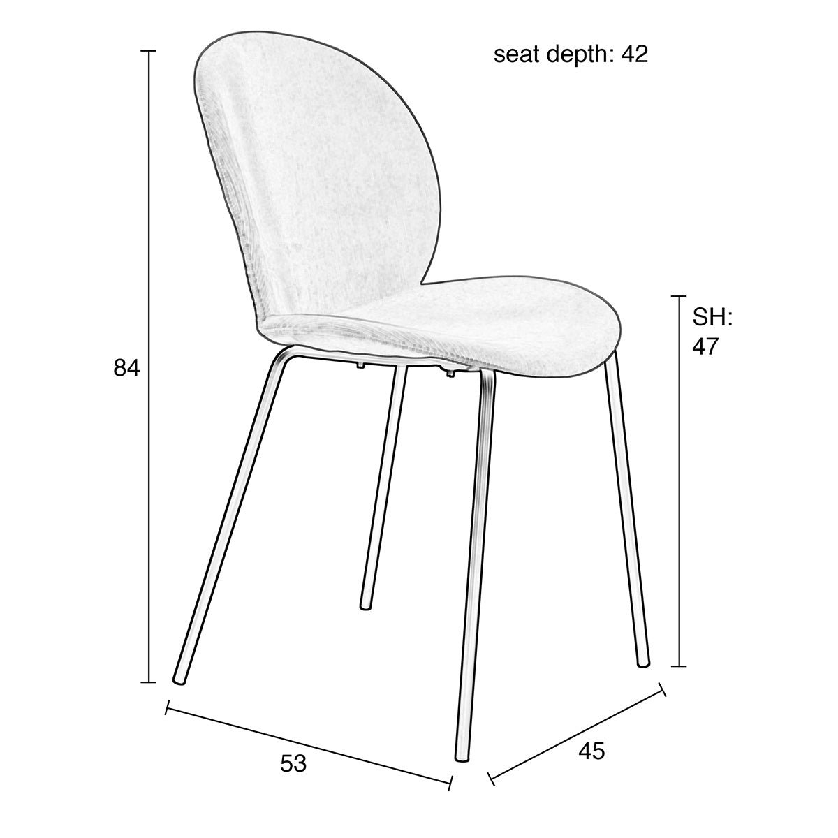 Bonnet Corduroy Chair (2/Set)