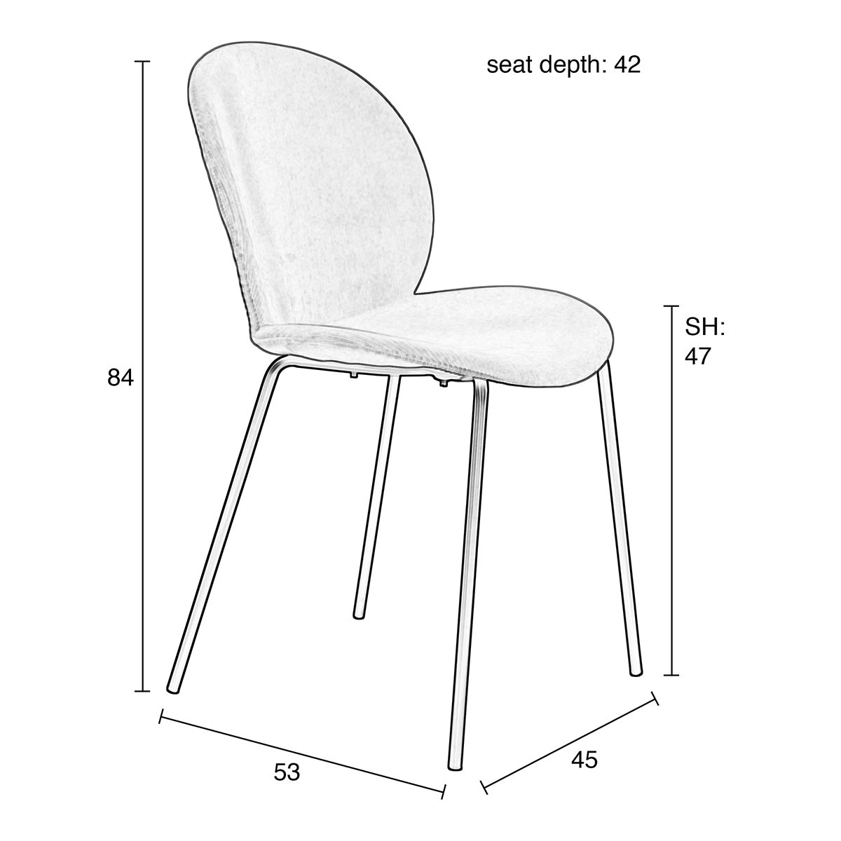 Bonnet Corduroy Chair (2/Set)