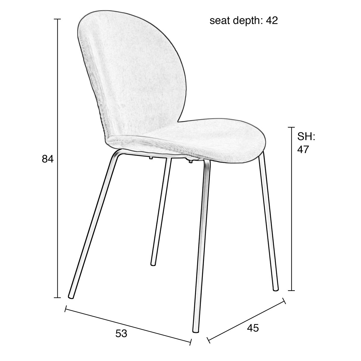 Bonnet Corduroy Chair (2/Set)