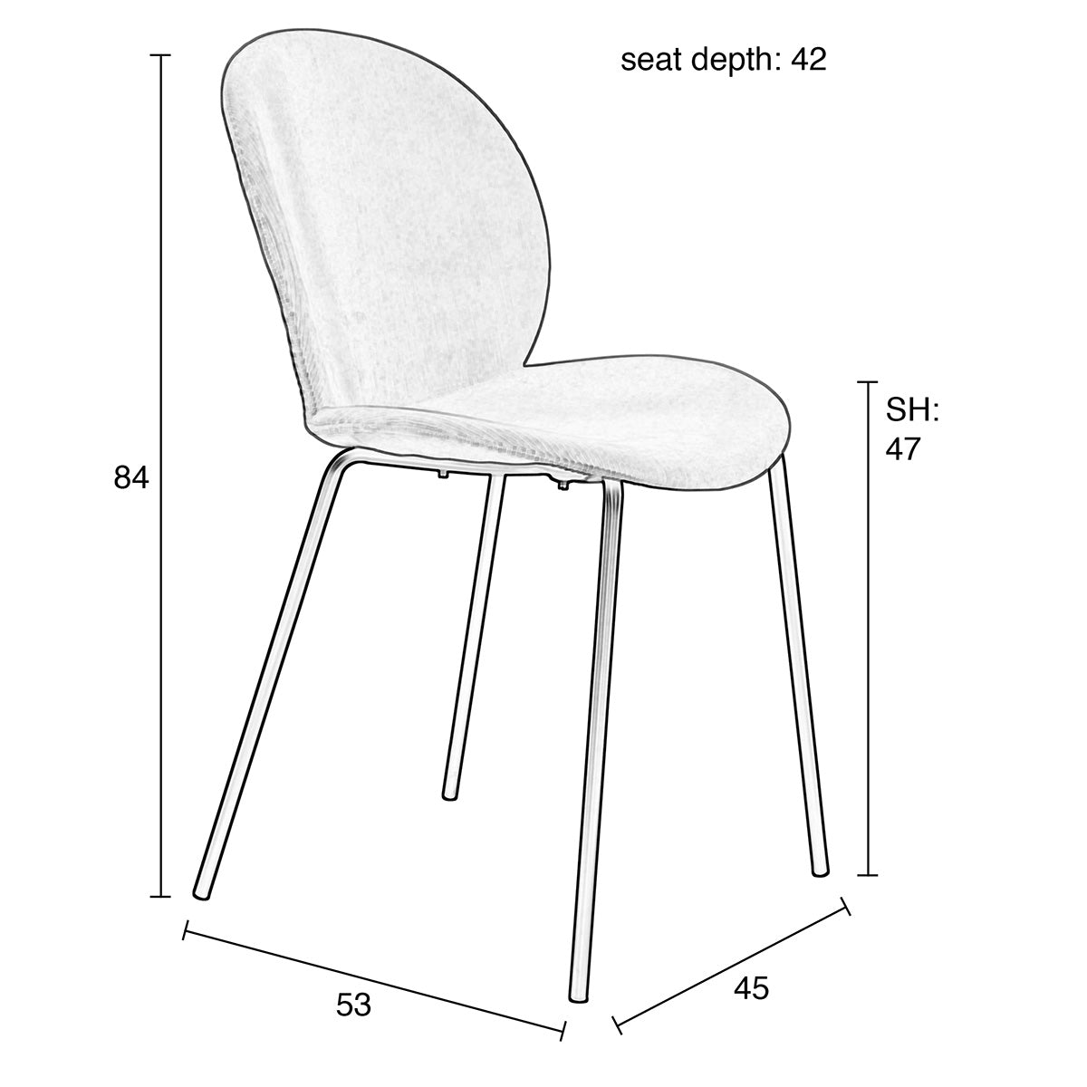 Bonnet Corduroy Chair (2/Set)