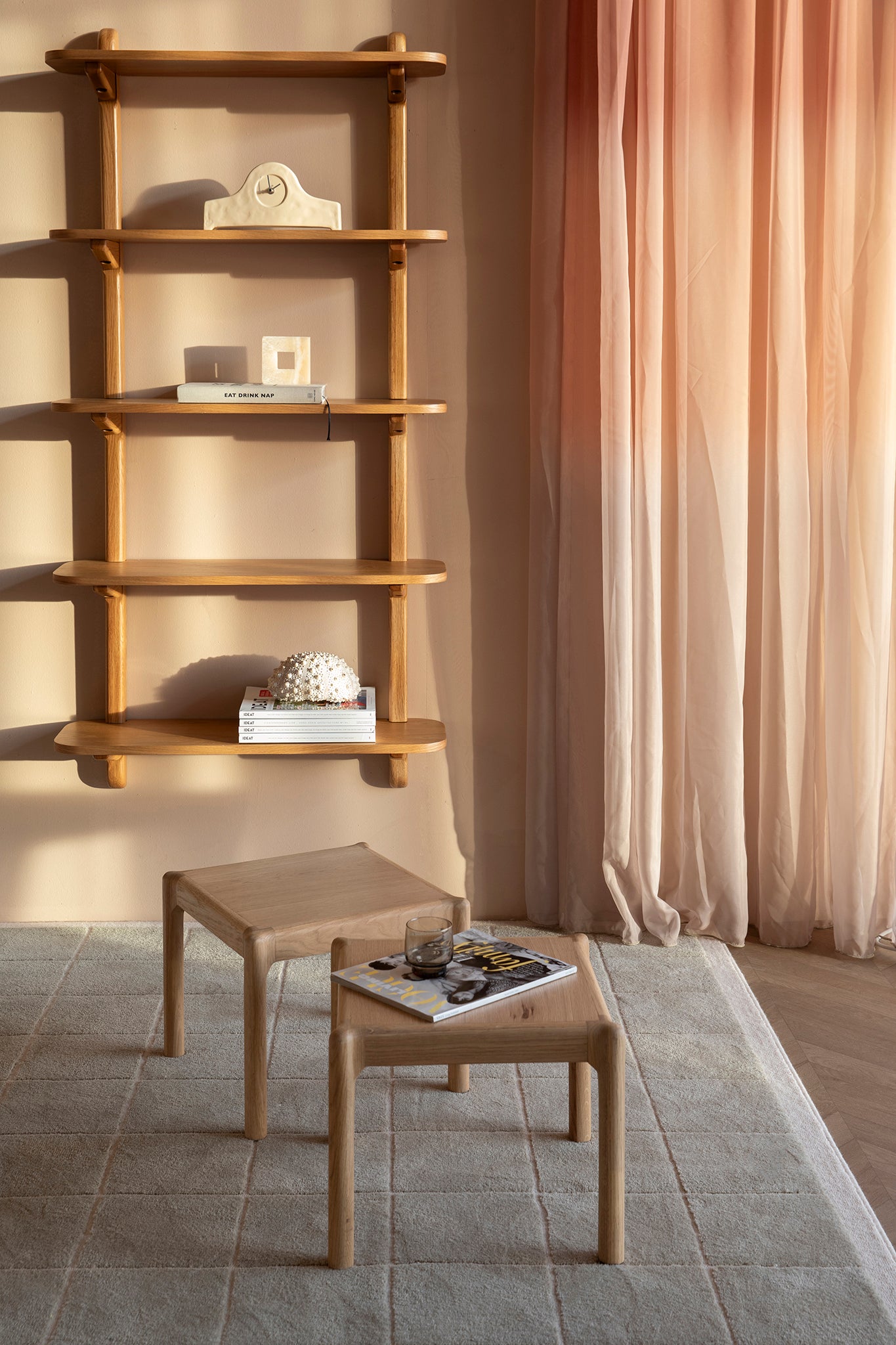 Ember Natural Oak Wood Side Table