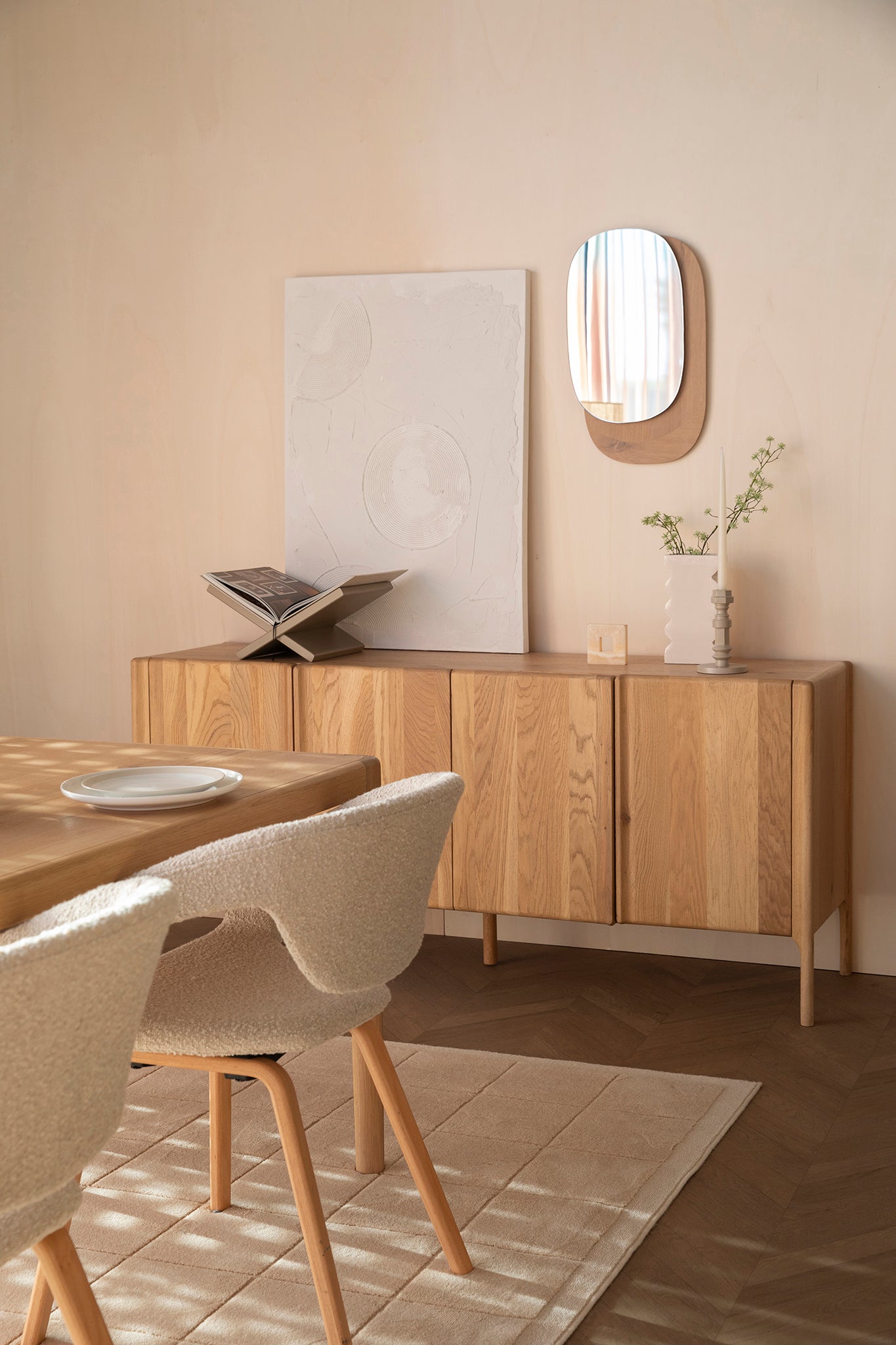 Ember Natural Oak Wood Sideboard