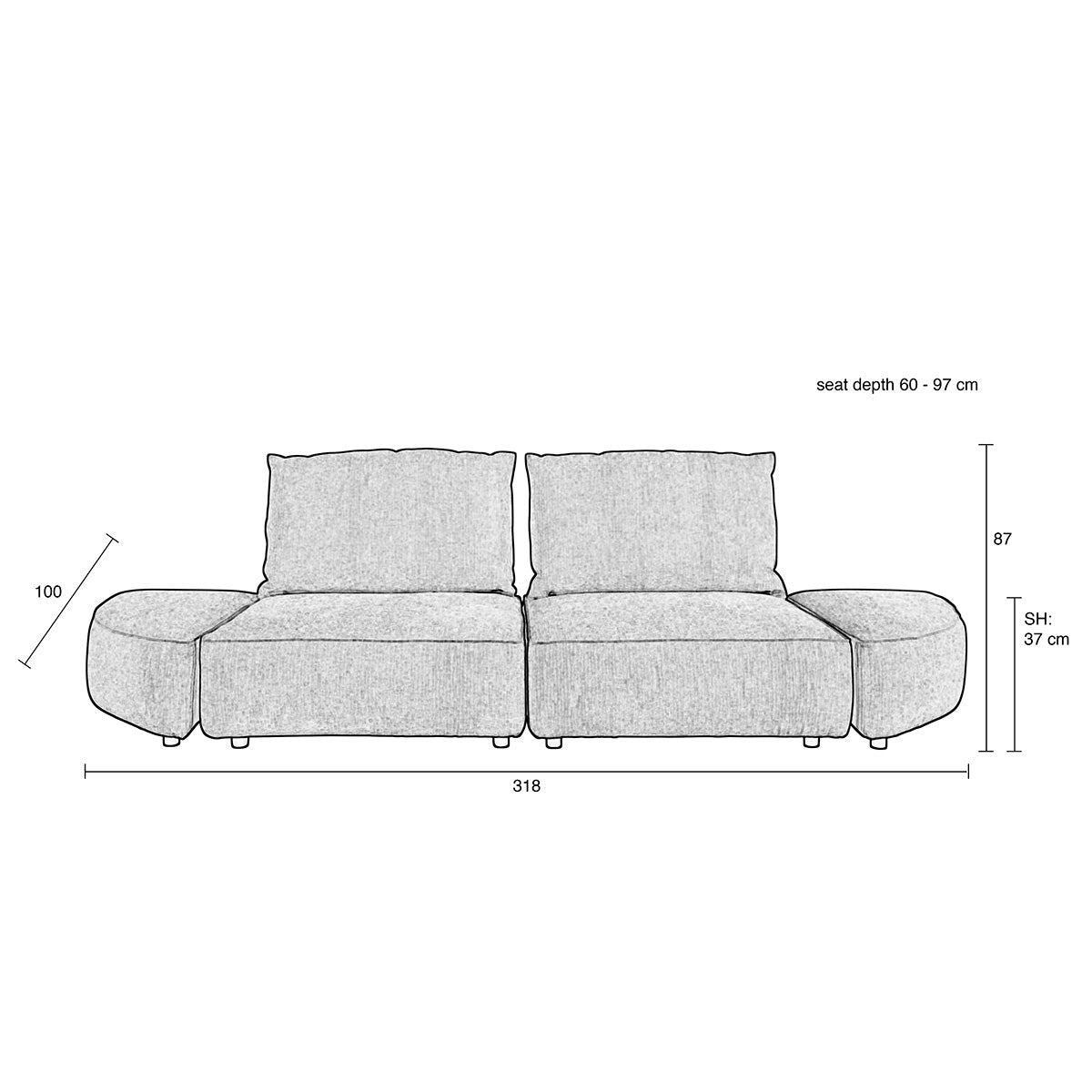 Hunter 3 Seater Sofa