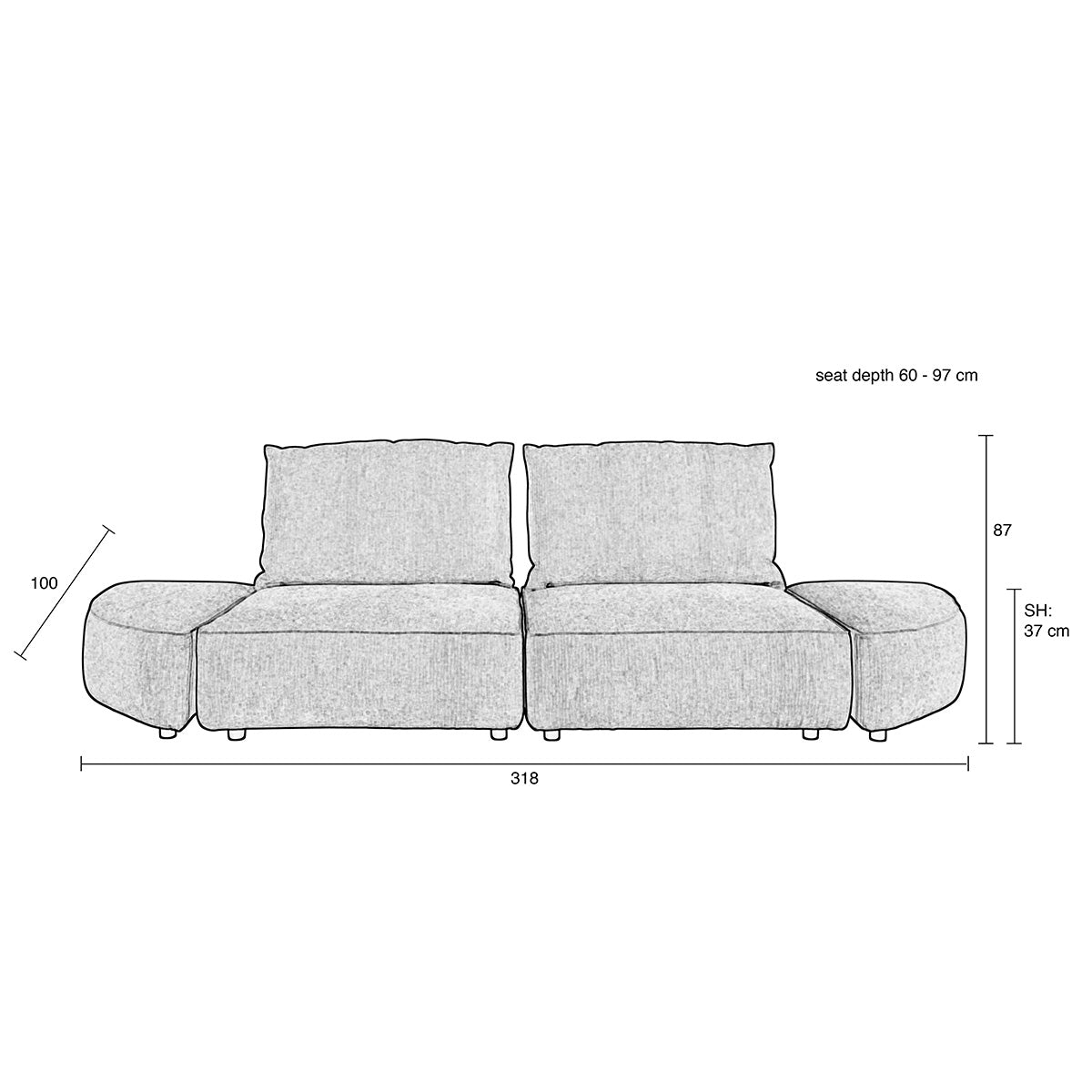 Hunter 3 Seater Sofa