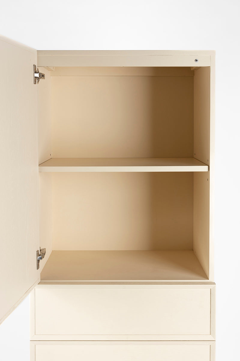 June Beige 1 Door 3 Drawers Cabinet - WOO .Design