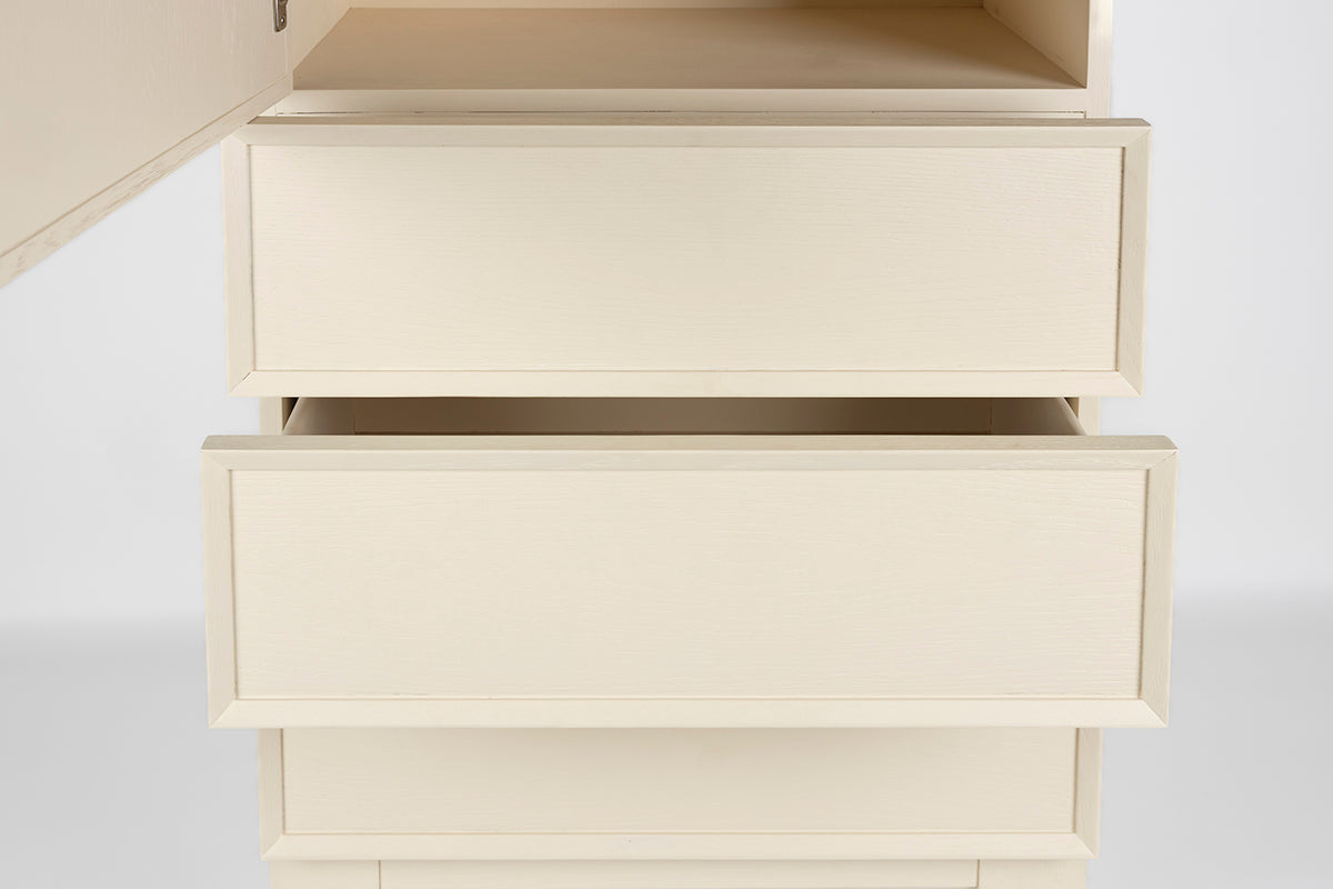 June Beige 1 Door 3 Drawers Cabinet - WOO .Design