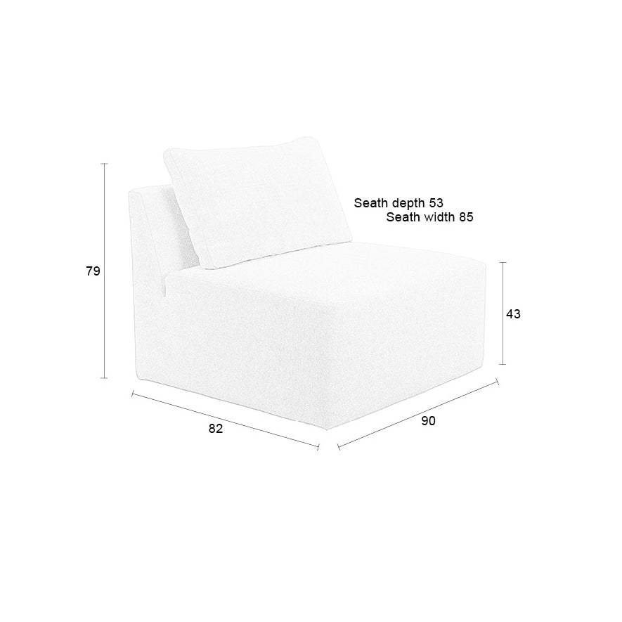 Prosper Sand 1 Seater Sofa - WOO .Design