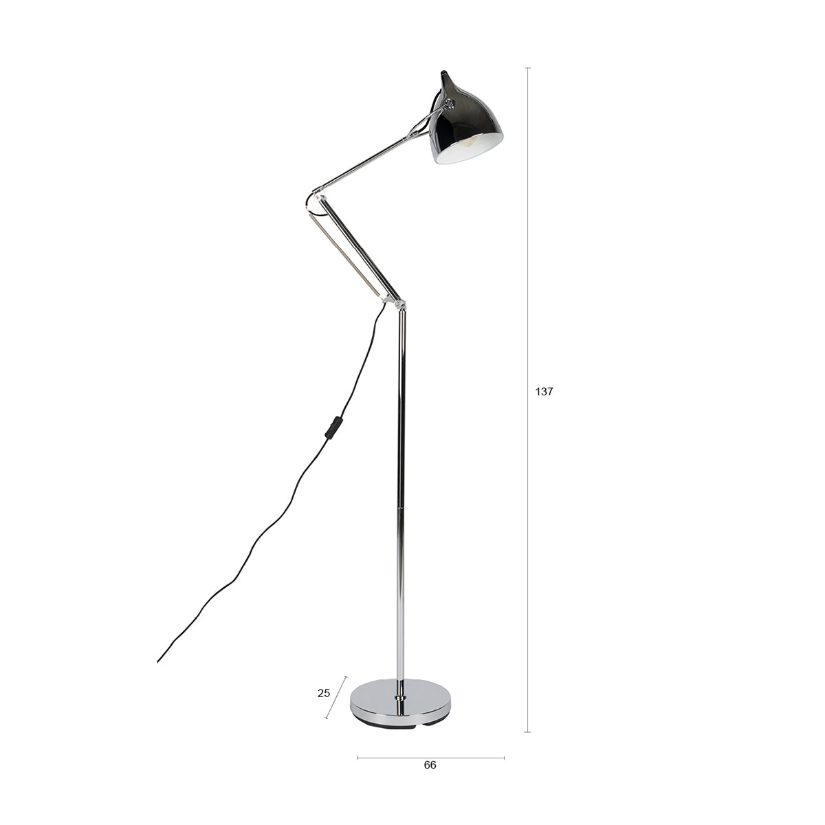 Reader Chrome Floor Lamp