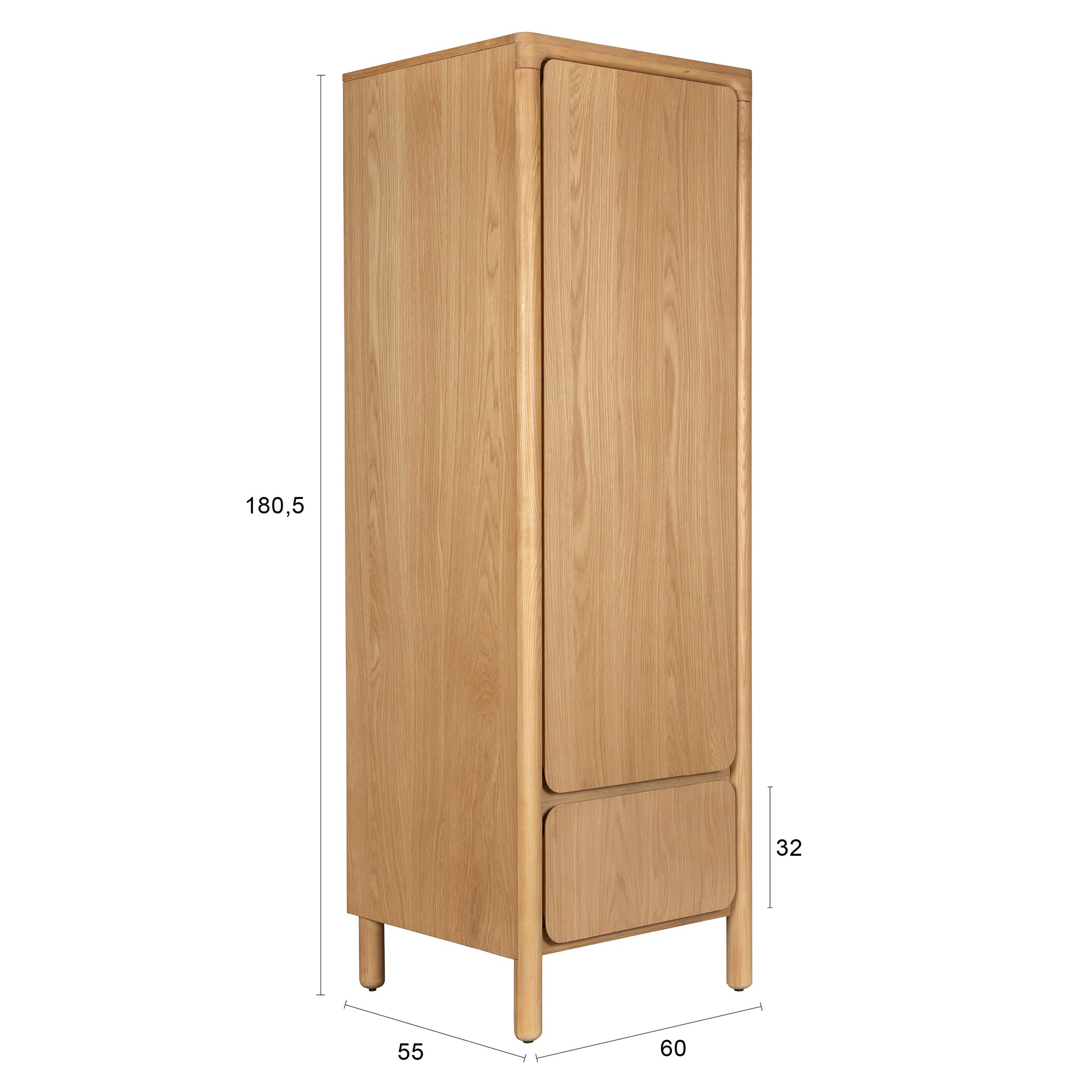 Storm Natural One Door Cabinet