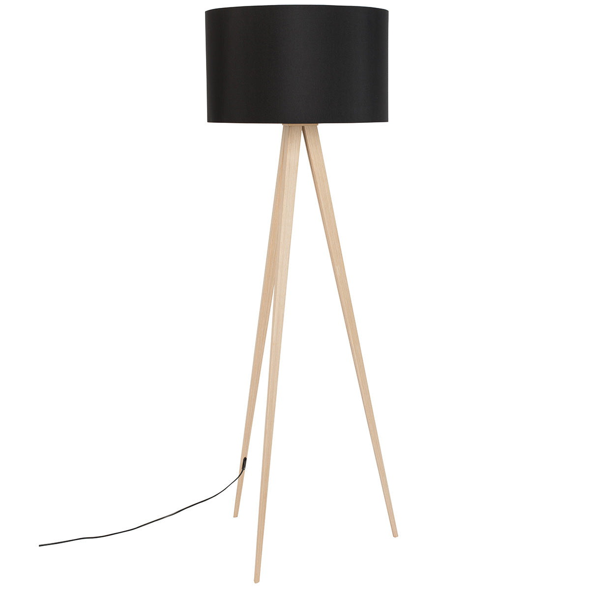 Tripod Wood Floor Lamp