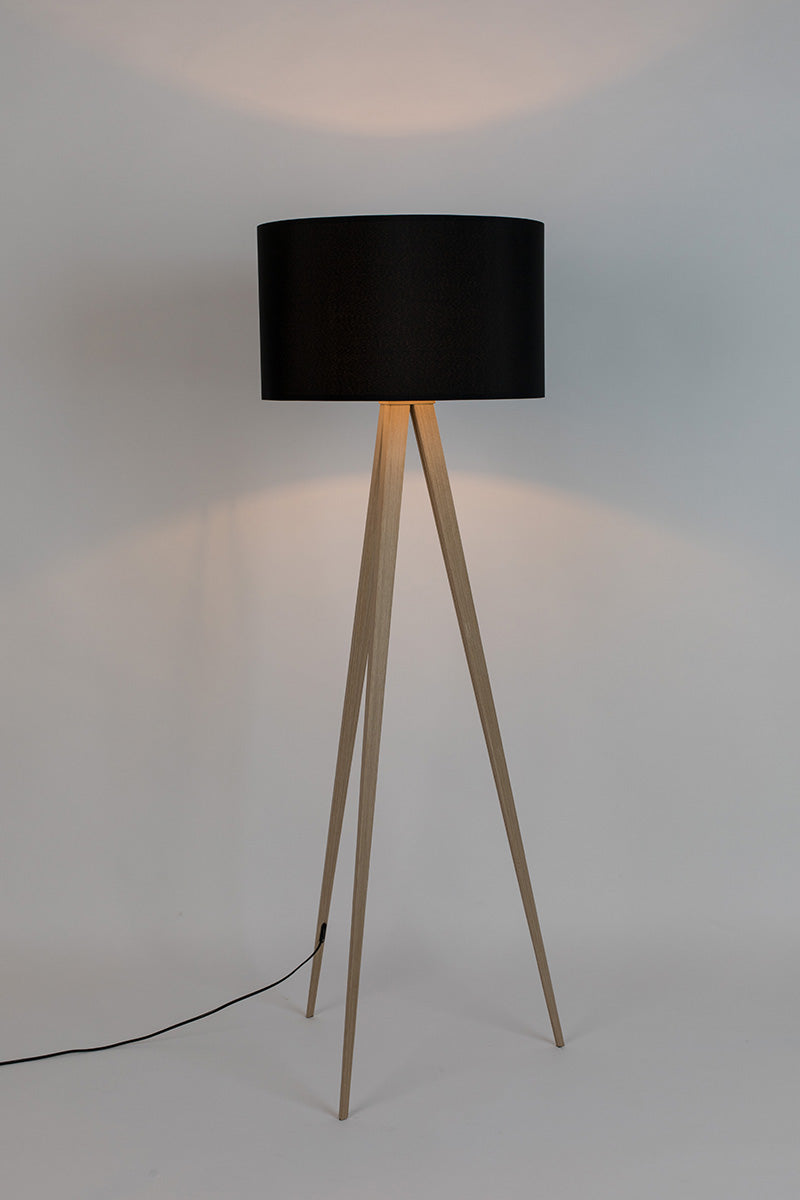 Tripod Wood Floor Lamp