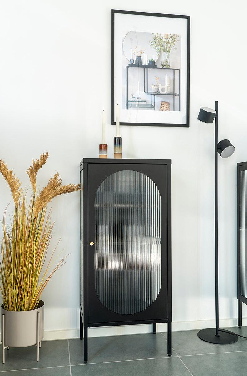 Adelaide Black 1 Door Display Cabinet - WOO .Design