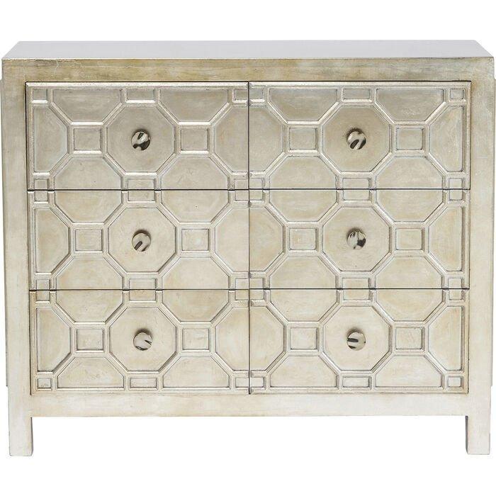 Alhambra Silver 6 Drawers Dresser - WOO .Design