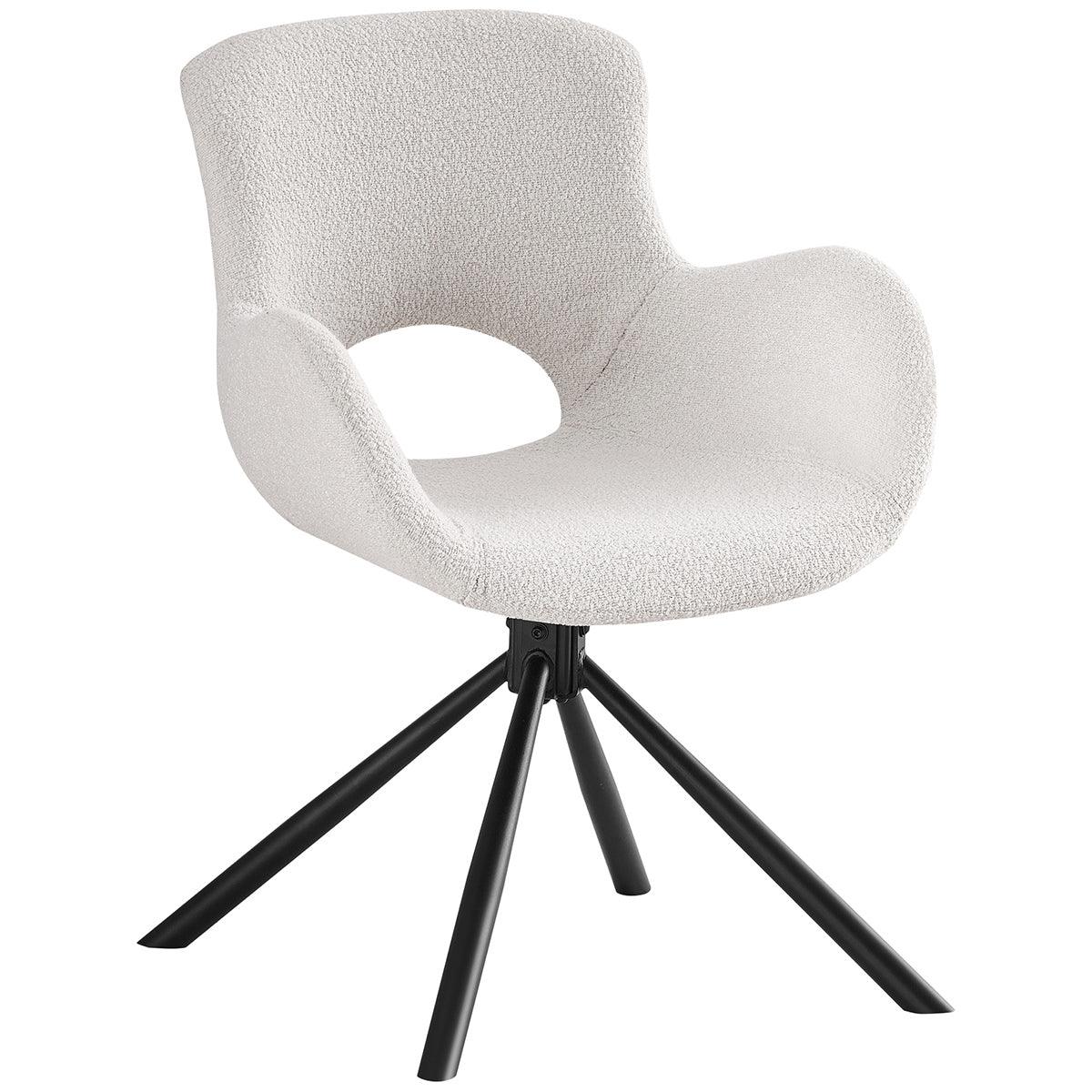 Amorim Boucle Swivel Dining Chair (2/Set) - WOO .Design