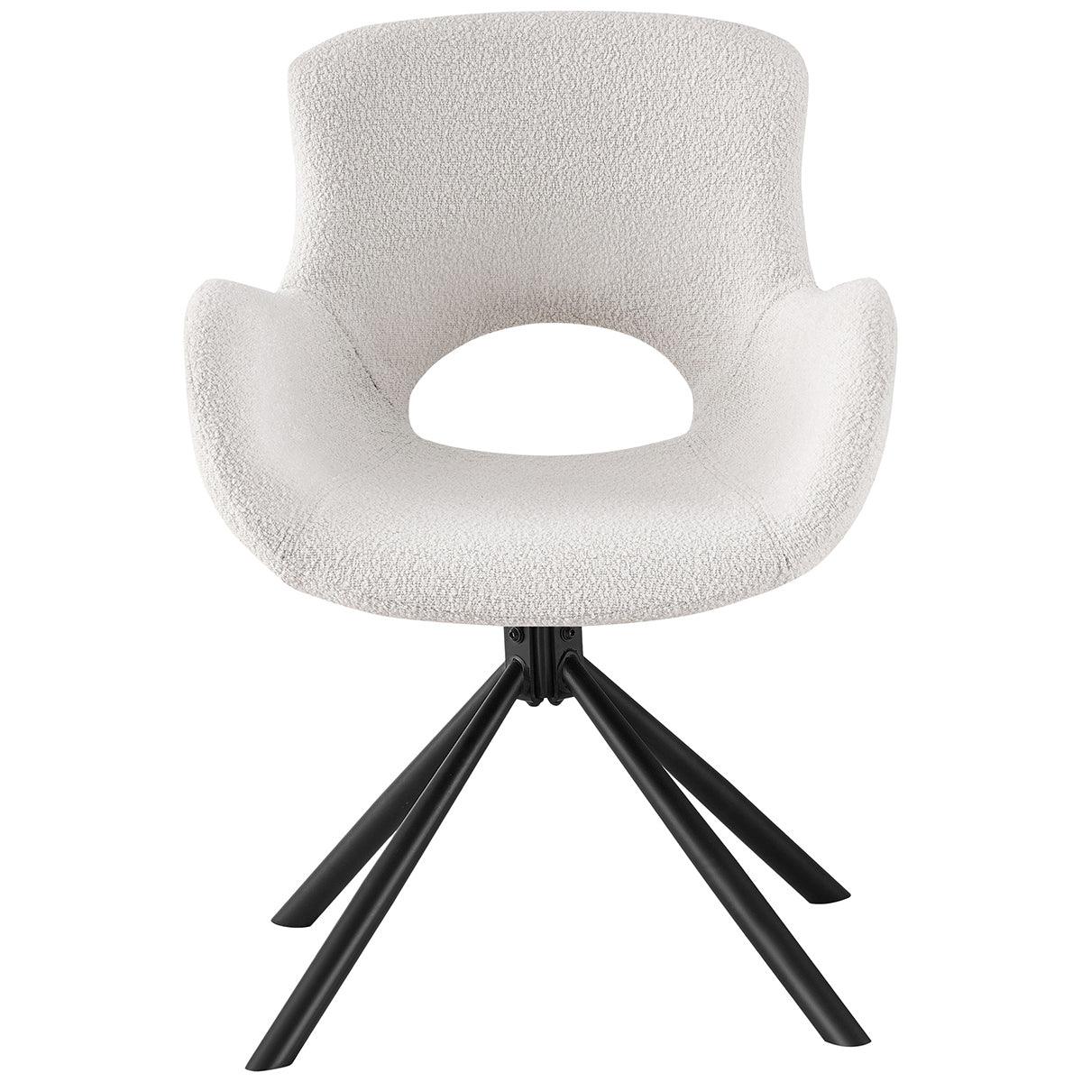 Amorim Boucle Swivel Dining Chair (2/Set) - WOO .Design