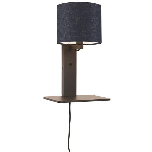 Andes Black Wall Lamp with Shelf - WOO .Design