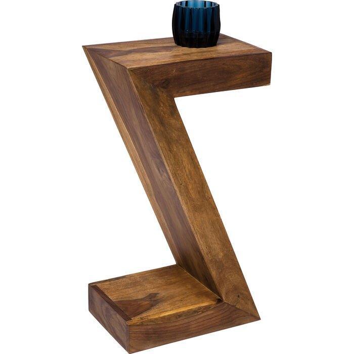 Authentico Z Brown Sheesham Wood Side Table - WOO .Design