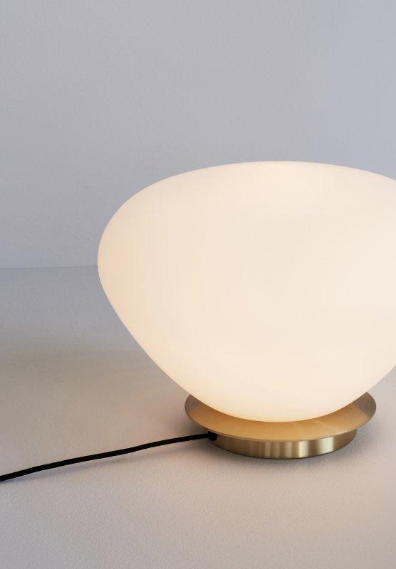 Bean White Glass Table Lamp - WOO .Design