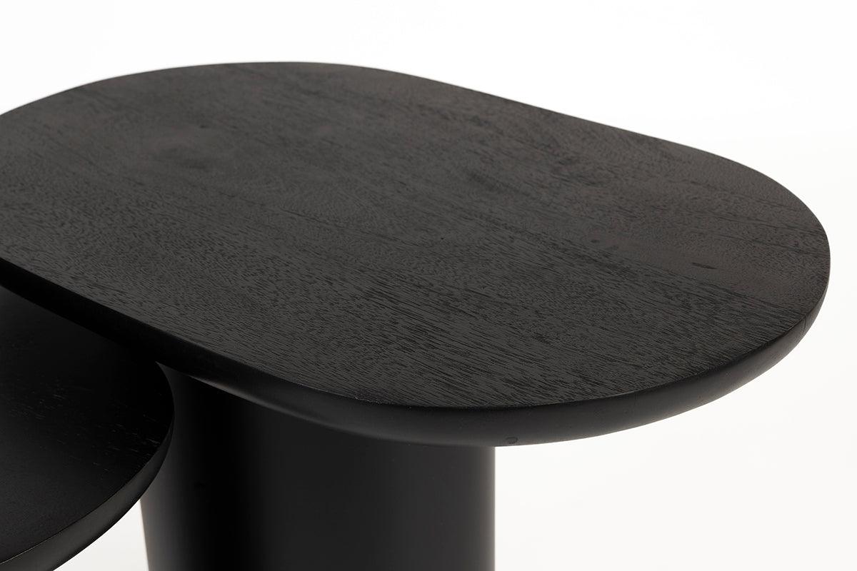 Bella Mango Wood/Iron Side Table (2/Set) - WOO .Design