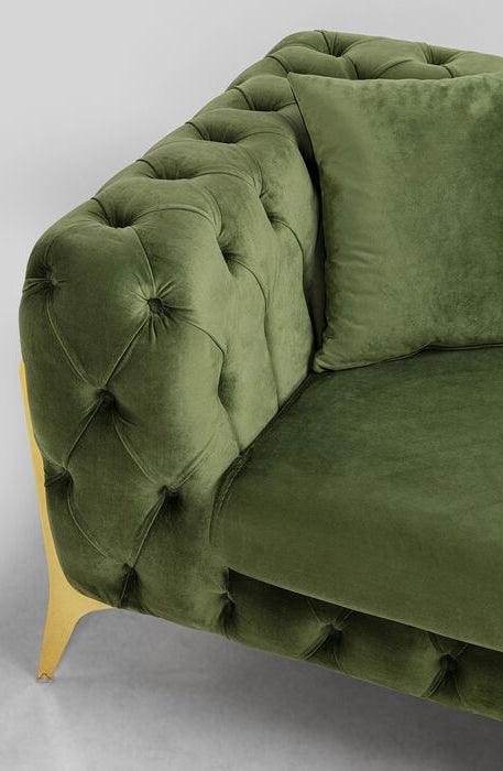 Green velvet corner deals couch