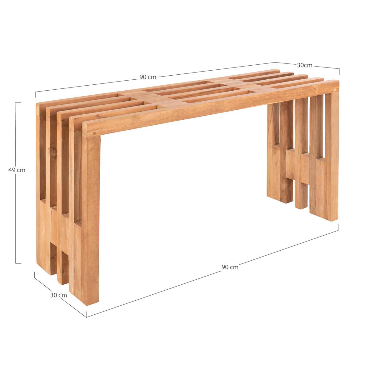 Benidorm Natural Teak Wood Bench - WOO .Design