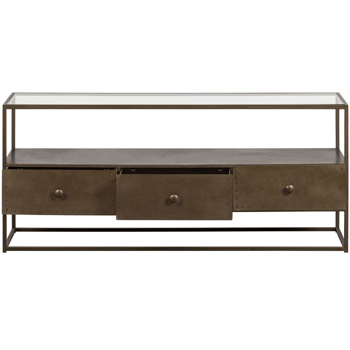 Depart Antique Brass Metal TV Stand