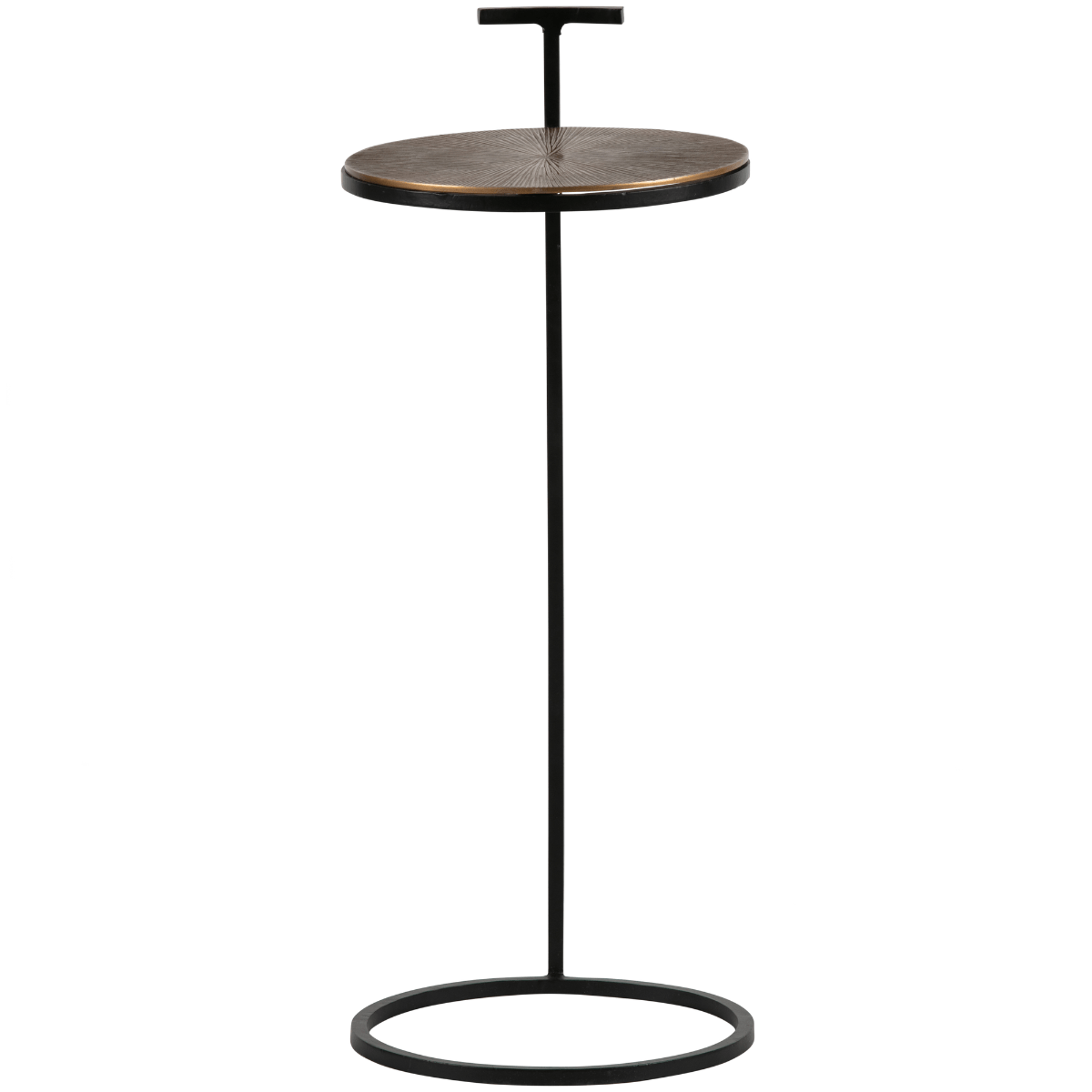 Position Antique Brass Metal Side Table